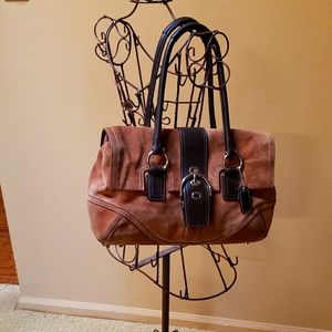 Coach suede handbag